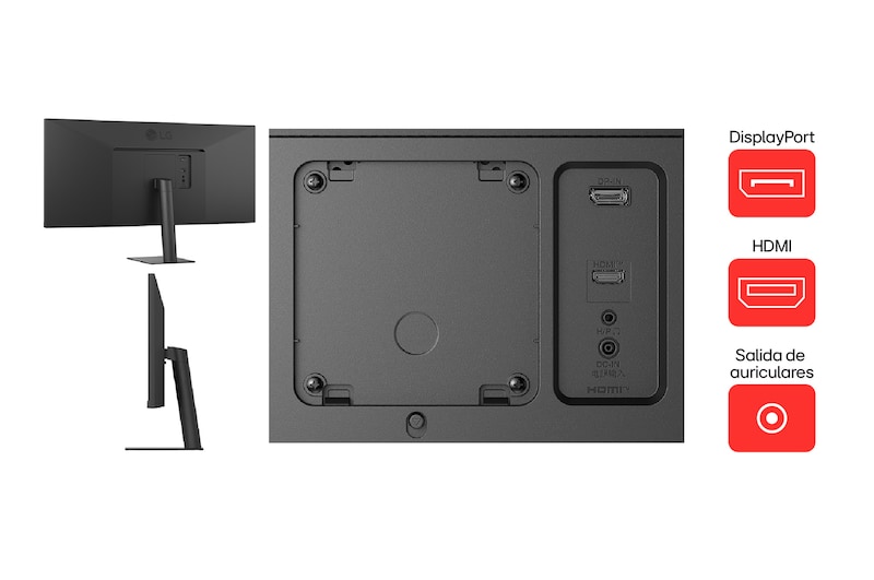 Entradas del Monitor LG UltraWide 34" WFHD 100Hz